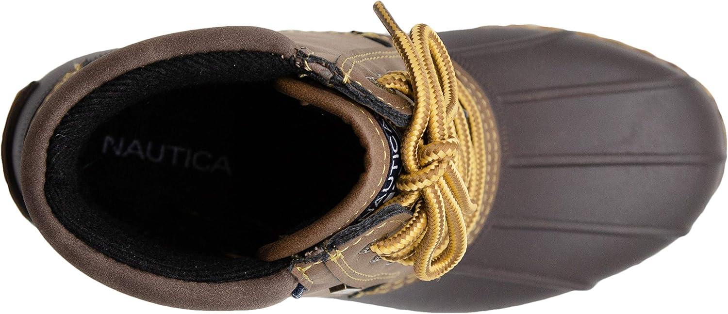 imageNautica Kids Boys amp Girls Duck Boots Kids Waterproof Rain Snow Boots Insulated Winter Boots ToddlerLittleBig KidBrownchanning