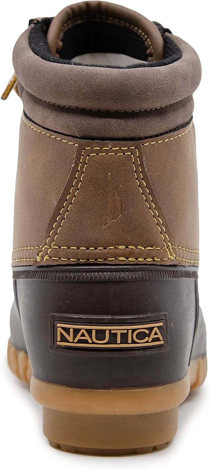 imageNautica Kids Boys amp Girls Duck Boots Kids Waterproof Rain Snow Boots Insulated Winter Boots ToddlerLittleBig KidBrownchanning