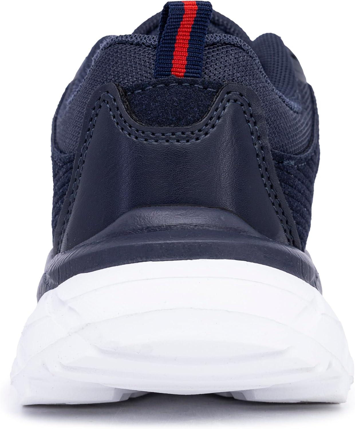 imageNautica Kids Boys amp Girls LaceUp Sneakers Athletic Shoes for Running amp Walking with Cushioned Insole and Comfortable Fit for Big and Little KidsNavy Red