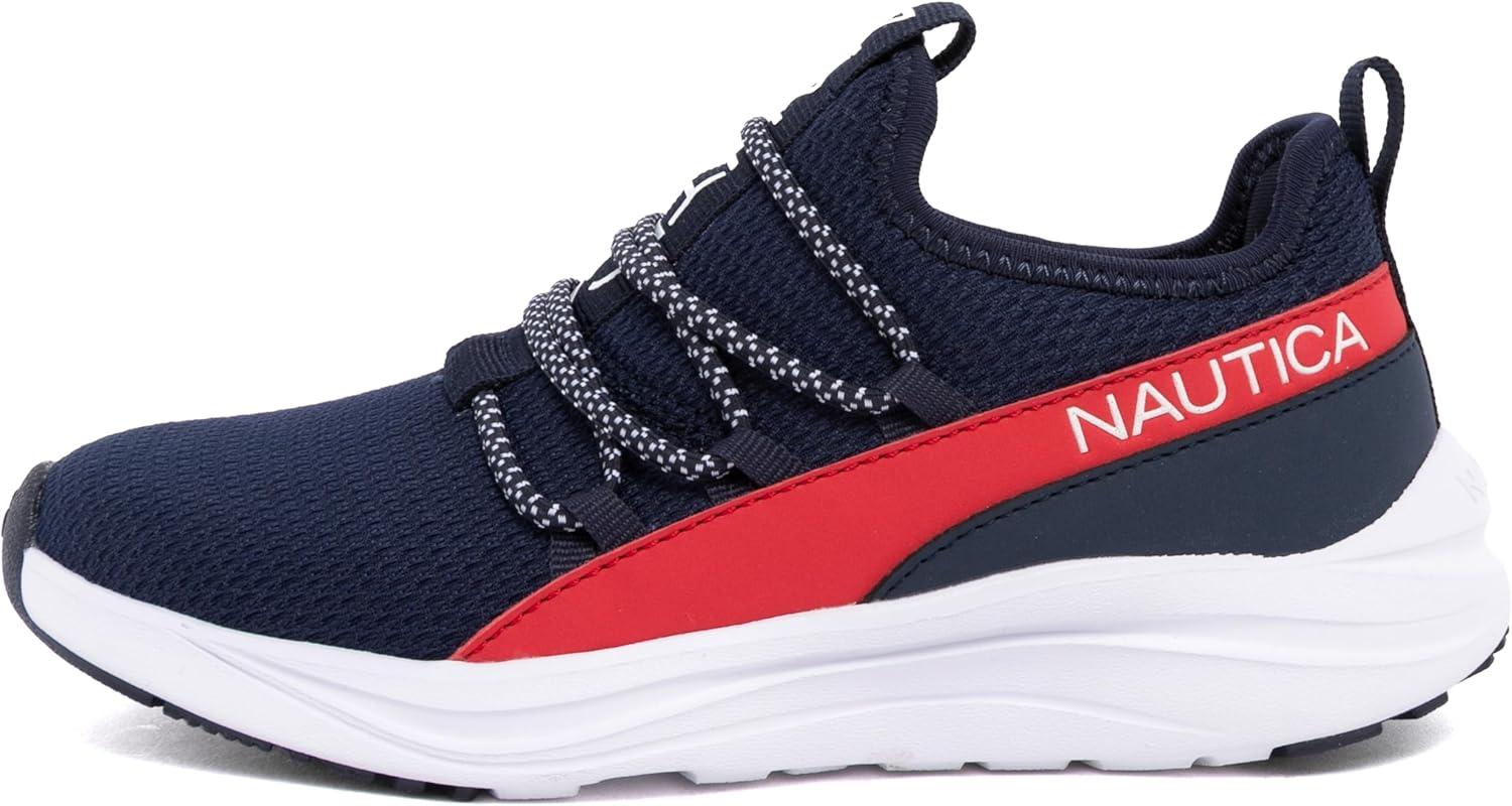 imageNautica Kids Boys and Girls Athletic SlipOn Sneakers Lightweight Bungee Running Shoes for Toddler Little Kid and Big KidAmericanaseabert