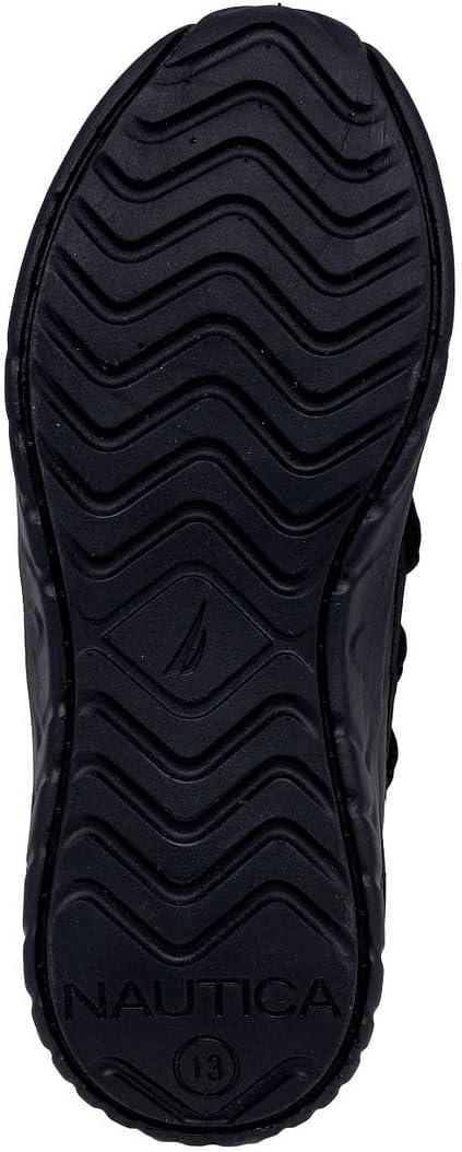 imageNautica Kids Boys and Girls Athletic SlipOn Sneakers Lightweight Bungee Running Shoes for Toddler Little Kid and Big KidBentonblack Mono