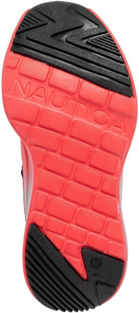 imageNautica Kids Boys and Girls Athletic SlipOn Sneakers Lightweight Bungee Running Shoes for Toddler Little Kid and Big KidBlack Pinkseabert