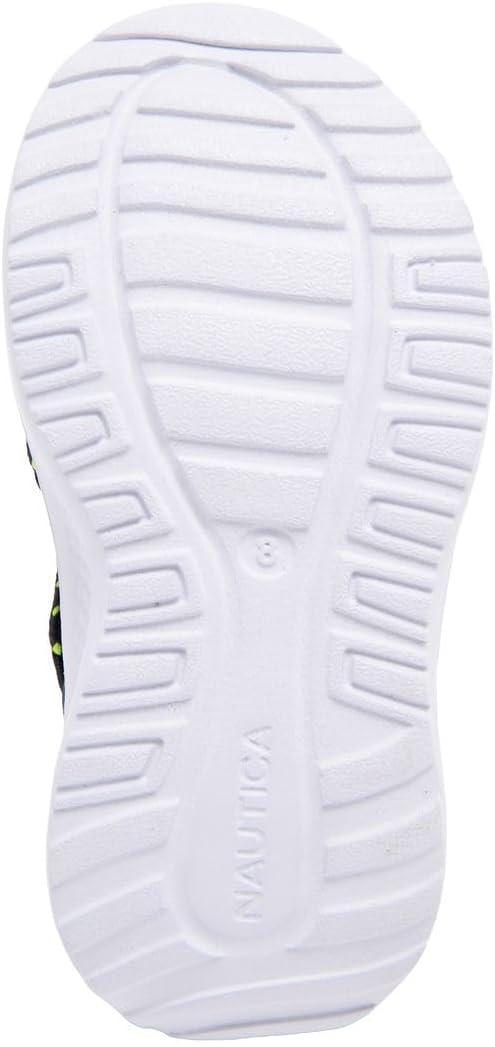 imageNautica Kids Boys and Girls Athletic SlipOn Sneakers Lightweight Bungee Running Shoes for Toddler Little Kid and Big KidNavy Limeselah