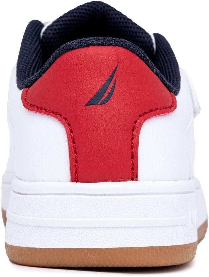 imageNautica Kids Double Strap Athletic SneakersWhite Red Gumstafford