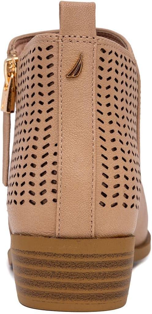 imageNautica Kids Girls Ankle Bootie With Side Buckle and Zipper Dress Boot For Youth amp Toddler ToddlerLittleBig KidsInara Blush
