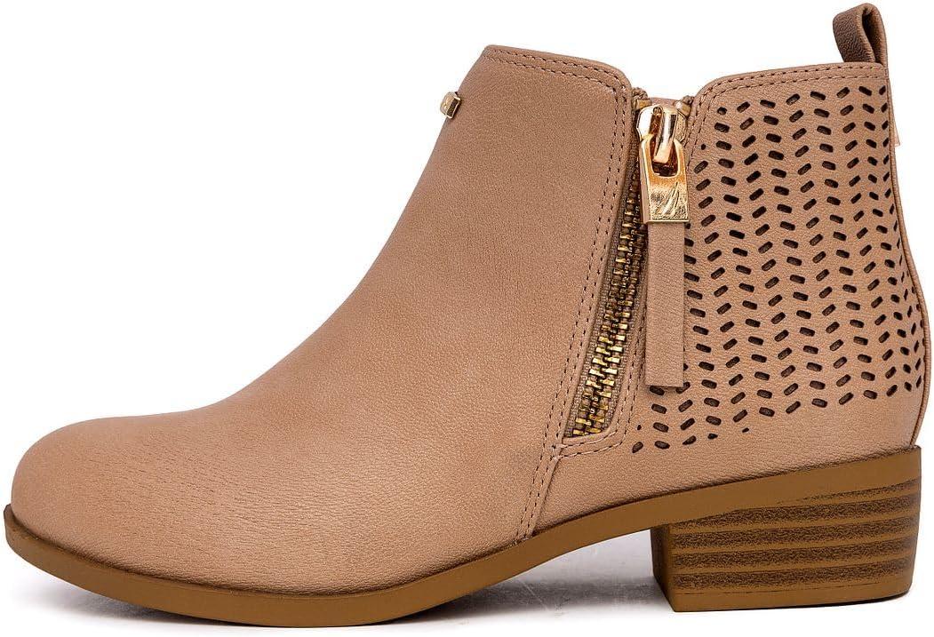 imageNautica Kids Girls Ankle Bootie With Side Buckle and Zipper Dress Boot For Youth amp Toddler ToddlerLittleBig KidsInara Blush