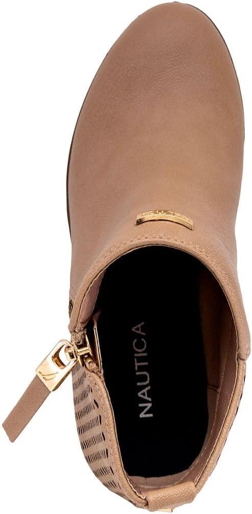 imageNautica Kids Girls Ankle Bootie With Side Buckle and Zipper Dress Boot For Youth amp Toddler ToddlerLittleBig KidsInara Blush