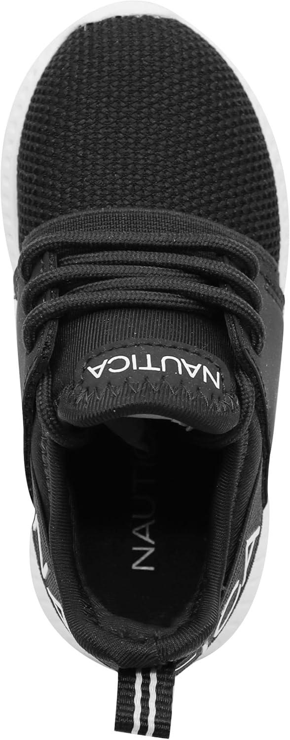 imageNautica Kids Girls Metallic Fashion Sneaker LaceUp Athletic Running Shoe I kappil I Big Kid Little Kid ToddlerBlack Kappil