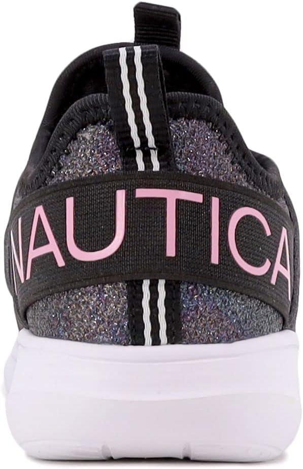 imageNautica Kids Girls Metallic Fashion Sneaker LaceUp Athletic Running Shoe I kappil I Big Kid Little Kid ToddlerBlack Oil Slick Meshkappil 4