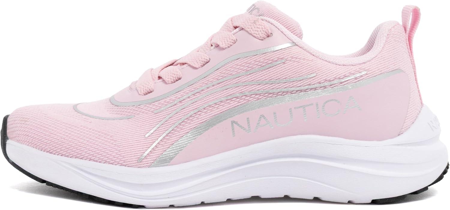 imageNautica Kids Girls Metallic Fashion Sneaker LaceUp Athletic Running Shoe I kappil I Big Kid Little Kid ToddlerBlush Silvermarius