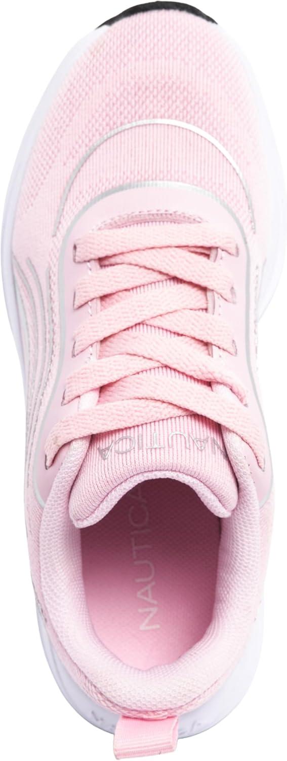 imageNautica Kids Girls Metallic Fashion Sneaker LaceUp Athletic Running Shoe I kappil I Big Kid Little Kid ToddlerBlush Silvermarius