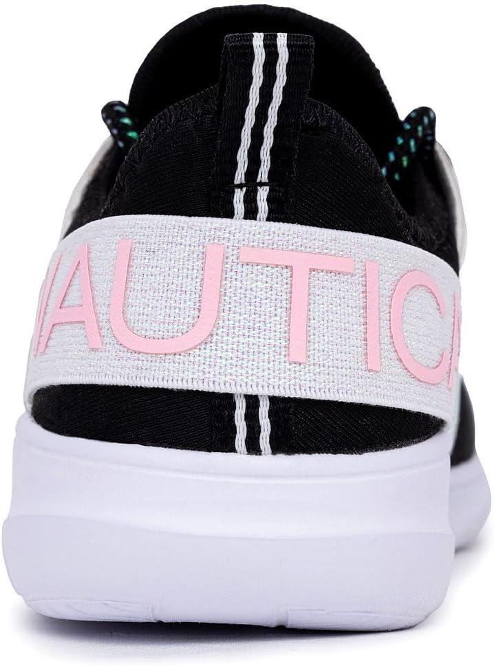 imageNautica Kids Girls Metallic Fashion Sneaker LaceUp Athletic Running Shoe I kappil I Big Kid Little Kid ToddlerIridescent Black