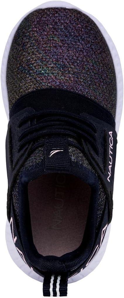 imageNautica Kids Girls Metallic Fashion Sneaker LaceUp Athletic Running Shoe I kappil I Big Kid Little Kid ToddlerKappil 4navy Oil Slick