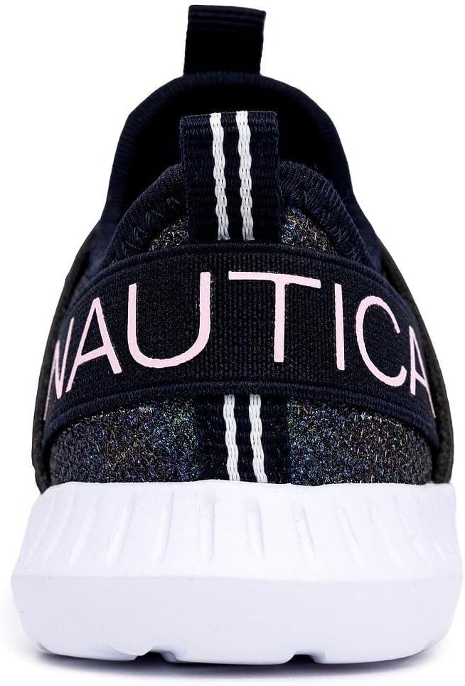 imageNautica Kids Girls Metallic Fashion Sneaker LaceUp Athletic Running Shoe I kappil I Big Kid Little Kid ToddlerKappil 4navy Oil Slick