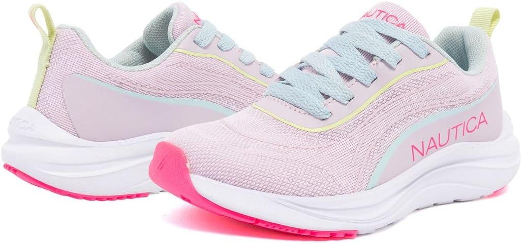 imageNautica Kids Girls Metallic Fashion Sneaker LaceUp Athletic Running Shoe I kappil I Big Kid Little Kid ToddlerLilac Pink Bluemarius