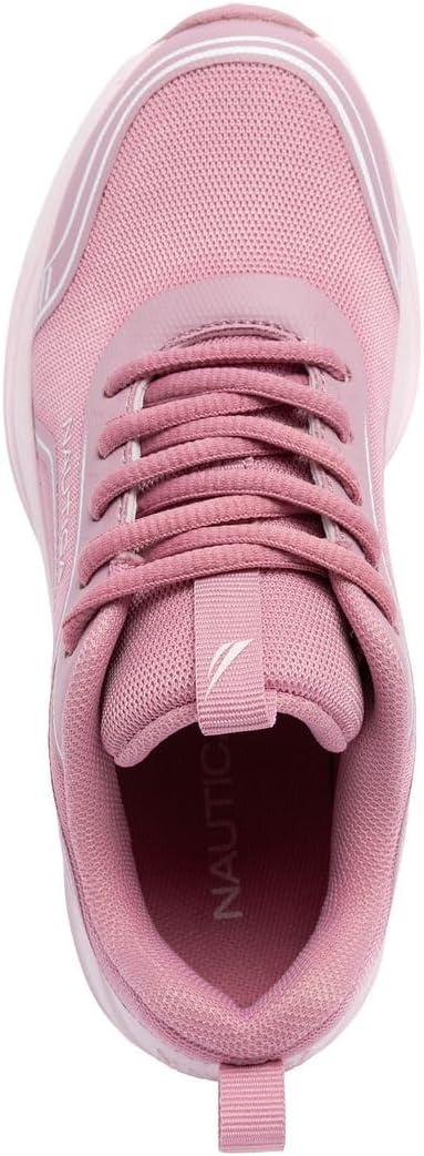 imageNautica Kids Girls Metallic Fashion Sneaker LaceUp Athletic Running Shoe I kappil I Big Kid Little Kid ToddlerMauve Blush