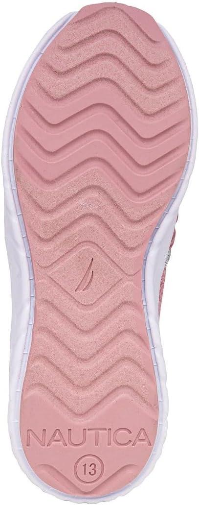 imageNautica Kids Girls Metallic Fashion Sneaker LaceUp Athletic Running Shoe I kappil I Big Kid Little Kid ToddlerPink Silver