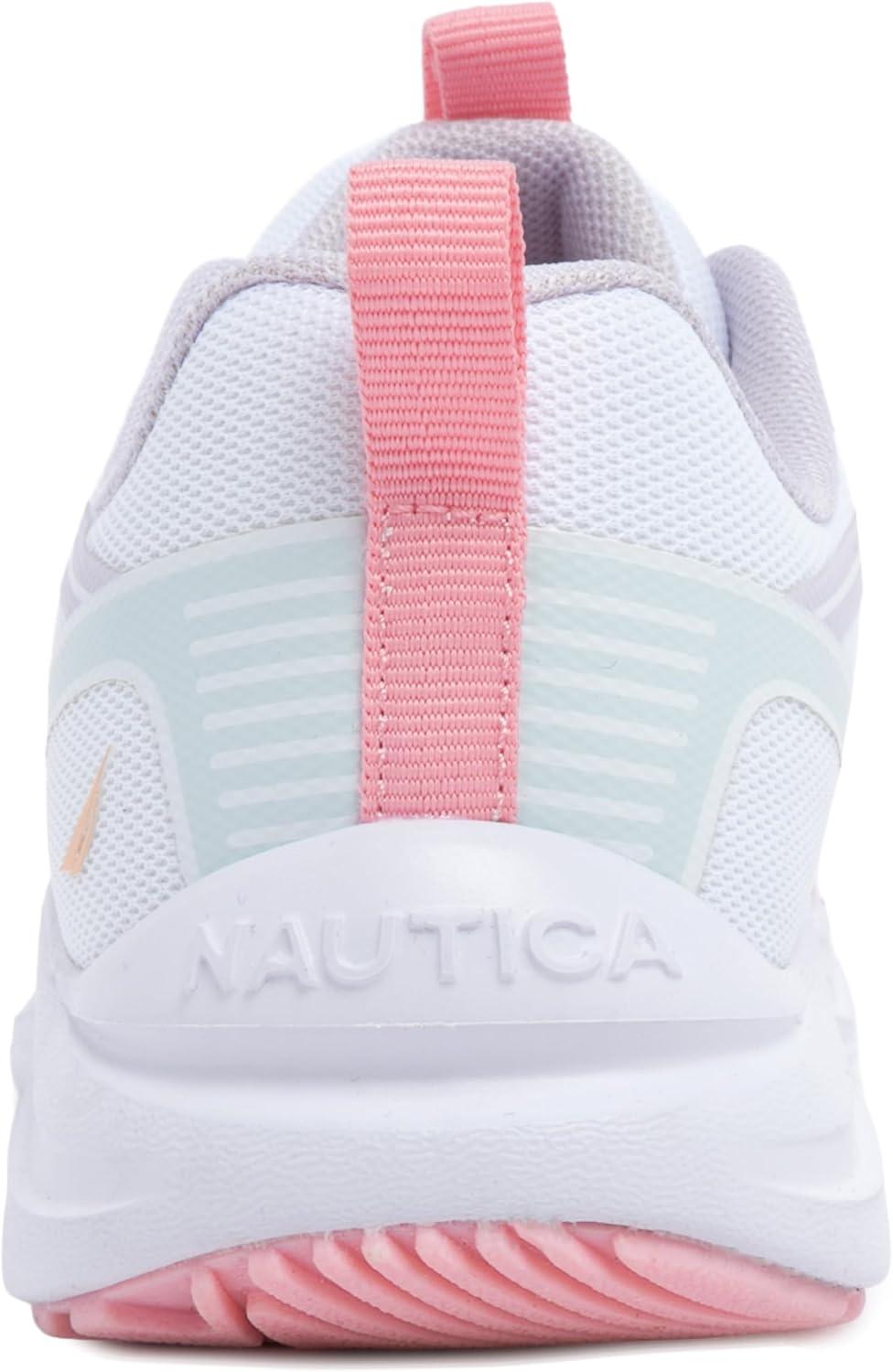 imageNautica Kids Girls Metallic Fashion Sneaker LaceUp Athletic Running Shoe I kappil I Big Kid Little Kid ToddlerWhite Multi