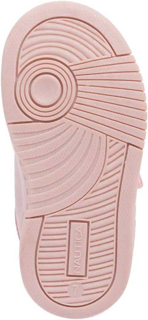 imageNautica Kids Girls Sneakers with Adjustable Strap and Bungee Straps Comfortable Casual Shoes ToddlerLittle KidBlushstafford