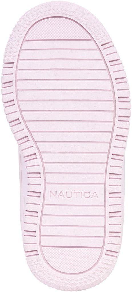 imageNautica Kids Girls Sneakers with Adjustable Strap and Bungee Straps Comfortable Casual Shoes ToddlerLittle KidLight Blush Ivan
