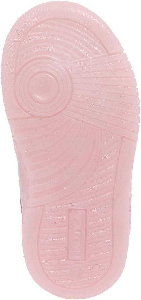 imageNautica Kids Girls Sneakers with Adjustable Strap and Bungee Straps Comfortable Casual Shoes ToddlerLittle KidPinkstafford