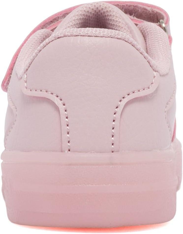 imageNautica Kids Girls Sneakers with Adjustable Strap and Bungee Straps Comfortable Casual Shoes ToddlerLittle KidPinkstafford