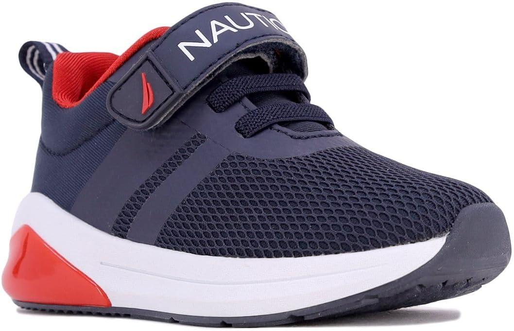 imageNautica Kids LightUp Flashing Sneaker Athletic Running Shoes with Strap Fashionable and Fun for Boys and Girls Available in Toddler and Little Kid SizesBuoy Lightsnavy Red