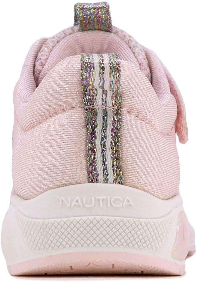imageNautica Kids LightUp Flashing Sneaker Athletic Running Shoes with Strap Fashionable and Fun for Boys and Girls Available in Toddler and Little Kid SizesJurnee Lightsblush Rainbow Metallic