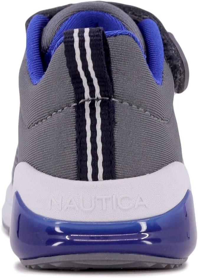 imageNautica Kids LightUp Flashing Sneaker Athletic Running Shoes with Strap Fashionable and Fun for Boys and Girls Available in Toddler and Little Kid SizesBuoy Lightsgrey Cobalt
