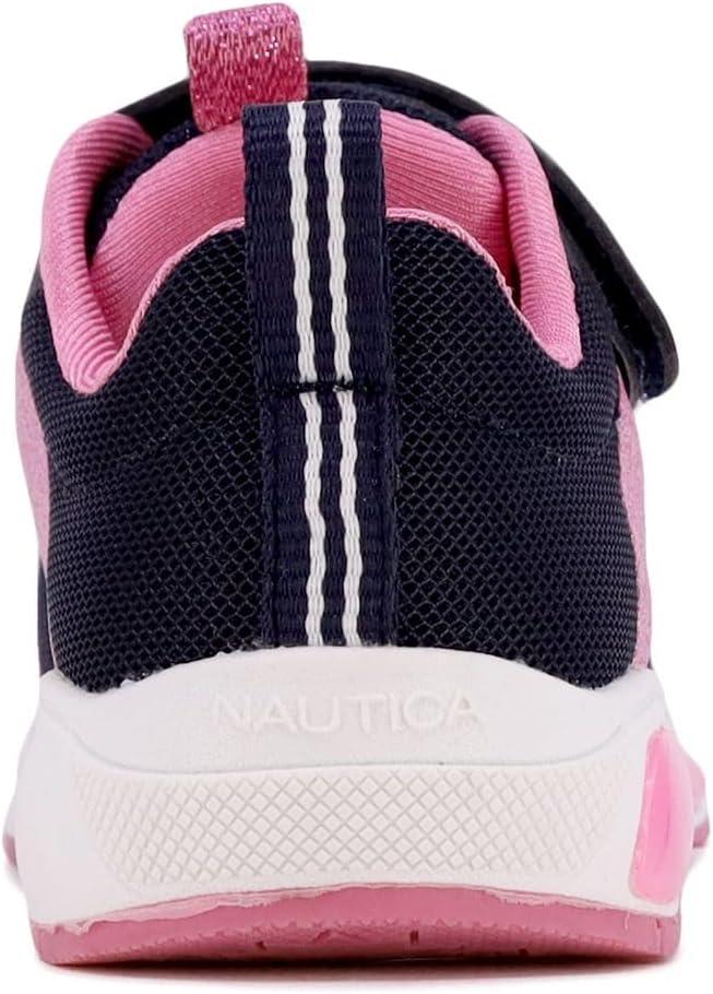 imageNautica Kids LightUp Flashing Sneaker Athletic Running Shoes with Strap Fashionable and Fun for Boys and Girls Available in Toddler and Little Kid SizesJurnee Lightsnavy Pink Sparkle
