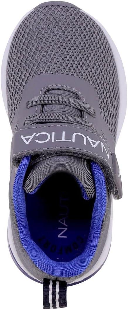 imageNautica Kids LightUp Flashing Sneaker Athletic Running Shoes with Strap Fashionable and Fun for Boys and Girls Available in Toddler and Little Kid SizesBuoy Lightsgrey Cobalt