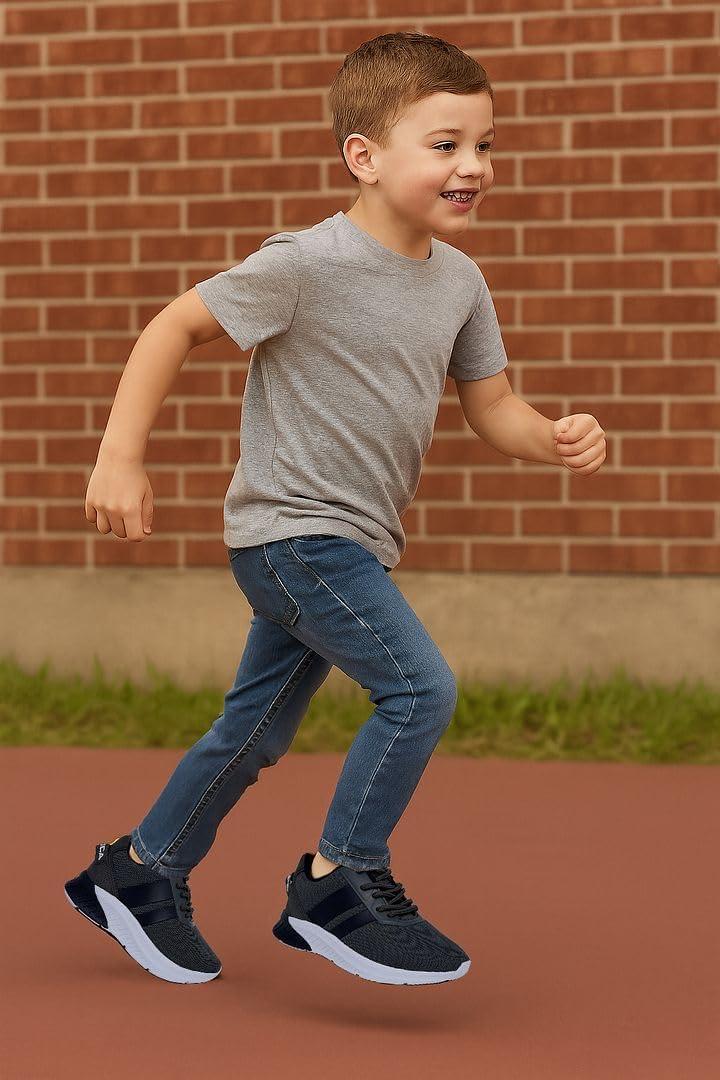imageNautica Kids Running Sneakers Comfortable Shoes for Boys and Girls Sizes for Big amp Little Kids LaceUpBungee ManalapinGrey Navymanalapin