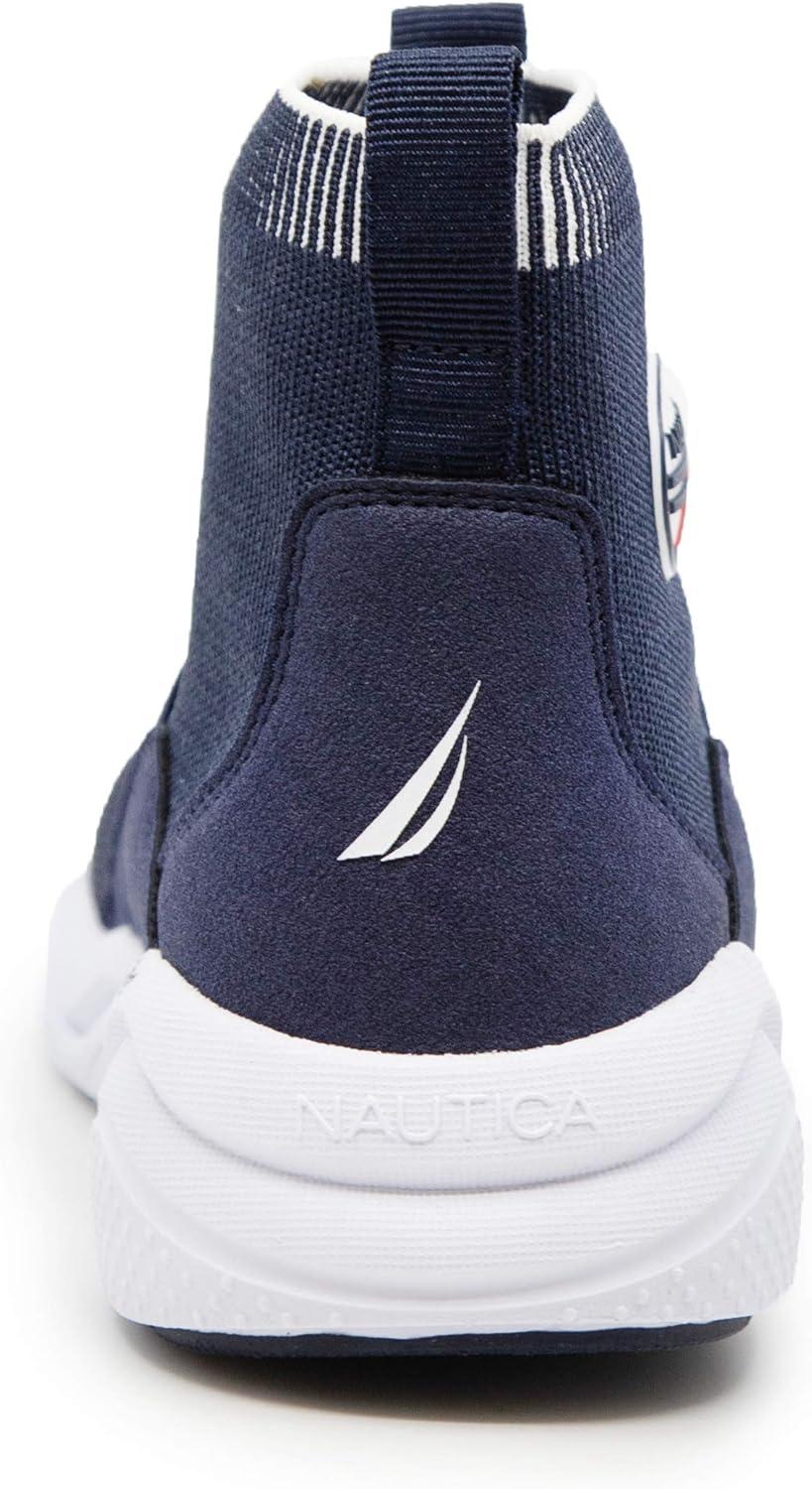 imageNautica Kids Silas HighTop Sock SlipOn Sneaker with Extra Ankle Support Boy GirlBig Kid Little Kid ToddlerNavy
