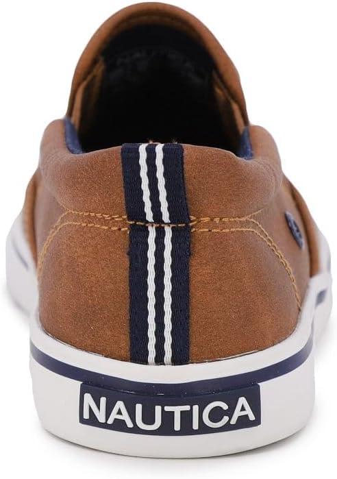 imageNautica Kids SlipOn Sneakers Casual LowTop Shoes for Boys and Girls Comfortable Athletic Style for School Play and Everyday Wear ToddlerLittle KidBig Kid SizesTan Smooth