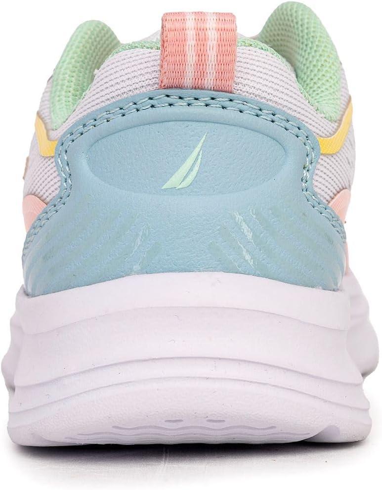 imageNautica Kids Sneakers for Boys amp Girls Max Cushion Fashion Running amp Walking Shoes LaceUpBungee ToddlerLittle KidBig KidWhite Pastel