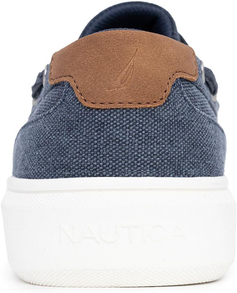 imageNautica Mens Boat Shoe Casual Loafers Comfort Sneaker Walking Moccasin SlipOnLaceUpNavy Canvas