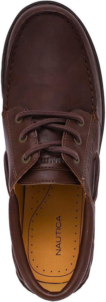 imageNautica Mens Casual Boat Shoes MocToe Loafers with Cushioned Insole Deck Fashion SneakerCognac