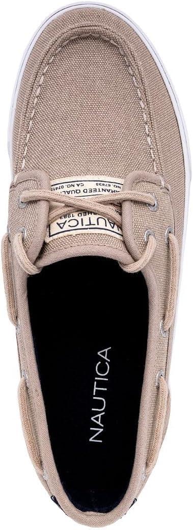imageNautica Mens Casual Boat Shoes MocToe Loafers with Cushioned Insole Deck Fashion SneakerWashed Tan