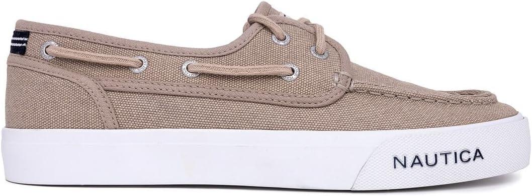 imageNautica Mens Casual Boat Shoes MocToe Loafers with Cushioned Insole Deck Fashion SneakerWashed Tan