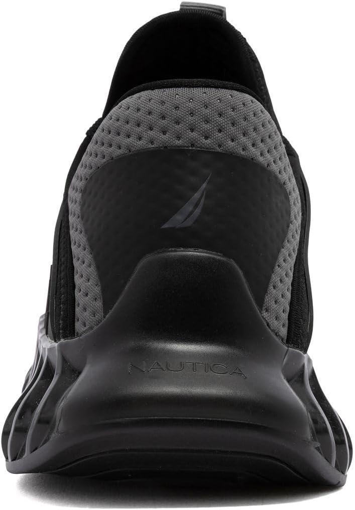 imageNautica Mens Casual Fashion Sneakers Lightweight LaceUp Athletic Walking Shoes for Gym amp Tennis ComfortableBlack Charcoalkediri