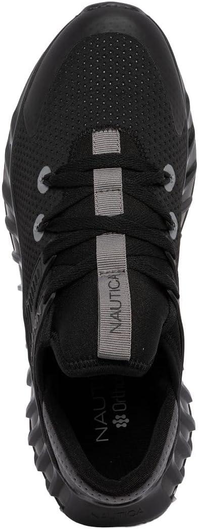 imageNautica Mens Casual Fashion Sneakers Lightweight LaceUp Athletic Walking Shoes for Gym amp Tennis ComfortableBlack Charcoalkediri