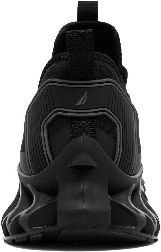 imageNautica Mens Casual Fashion Sneakers Lightweight LaceUp Athletic Walking Shoes for Gym amp Tennis ComfortableBlack Charcoalwyern