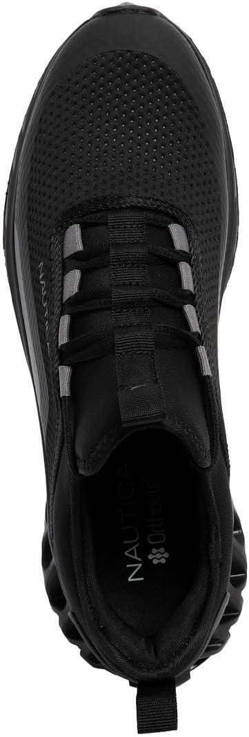 imageNautica Mens Casual Fashion Sneakers Lightweight LaceUp Athletic Walking Shoes for Gym amp Tennis ComfortableBlack Charcoalwyern