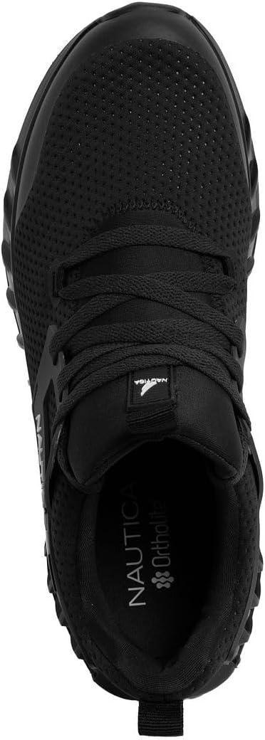 imageNautica Mens Casual Fashion Sneakers Lightweight LaceUp Athletic Walking Shoes for Gym amp Tennis ComfortableBlacklazith