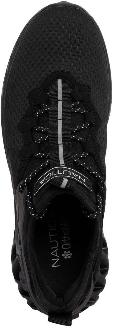 imageNautica Mens Casual Fashion Sneakers Lightweight LaceUp Athletic Walking Shoes for Gym amp Tennis ComfortableBlackwandal
