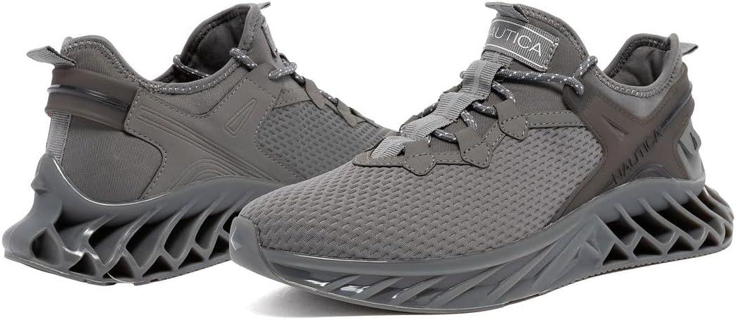 imageNautica Mens Casual Fashion Sneakers Lightweight LaceUp Athletic Walking Shoes for Gym amp Tennis ComfortableCharcoal Tonalwandal