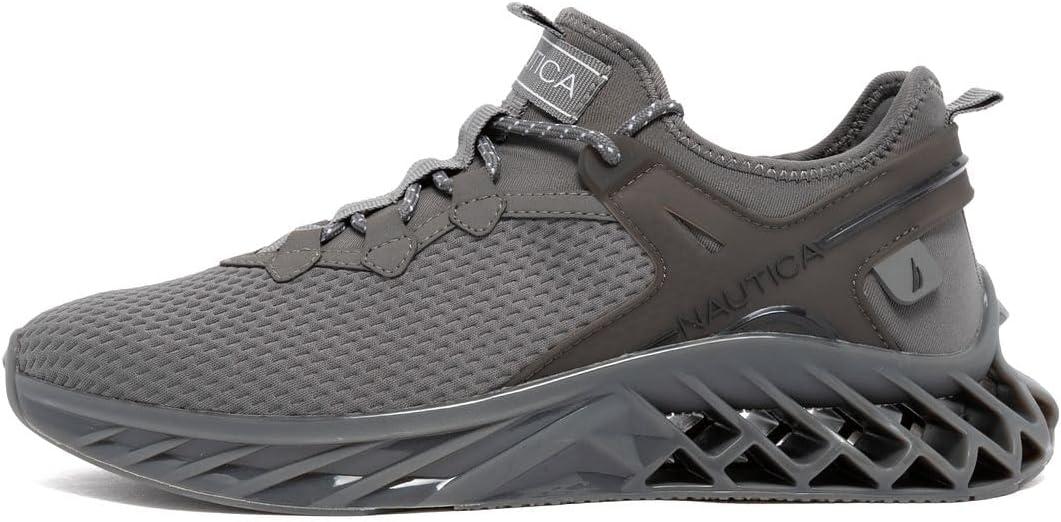 imageNautica Mens Casual Fashion Sneakers Lightweight LaceUp Athletic Walking Shoes for Gym amp Tennis ComfortableCharcoal Tonalwandal