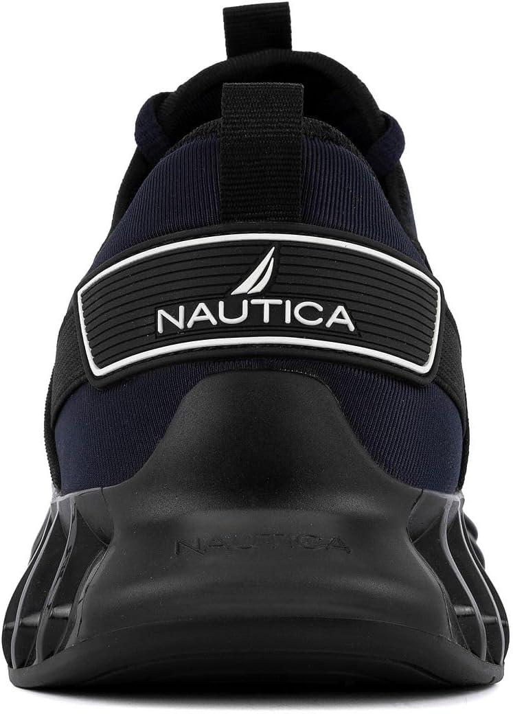 imageNautica Mens Casual Fashion Sneakers Lightweight LaceUp Athletic Walking Shoes for Gym amp Tennis ComfortableNavy Black