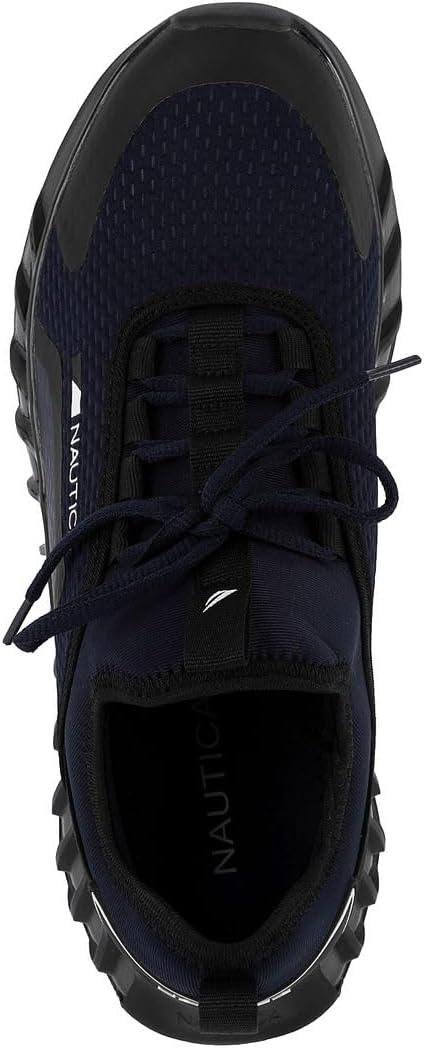 imageNautica Mens Casual Fashion Sneakers Lightweight LaceUp Athletic Walking Shoes for Gym amp Tennis ComfortableNavy Black
