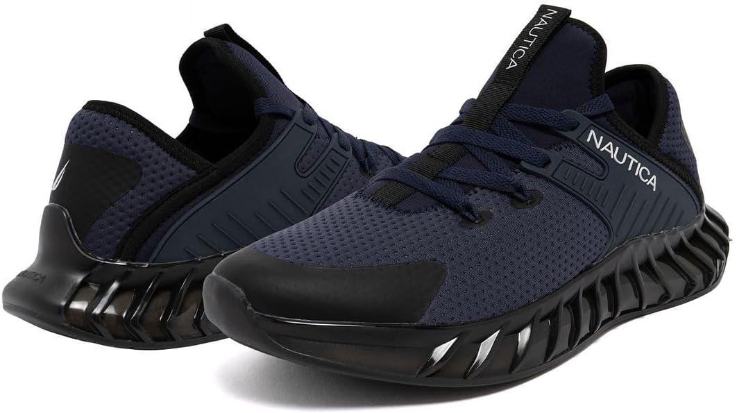 imageNautica Mens Casual Fashion Sneakers Lightweight LaceUp Athletic Walking Shoes for Gym amp Tennis ComfortableNavy Blackkediri